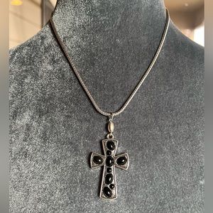 Halle Joy Hope Silver Cross Necklace
